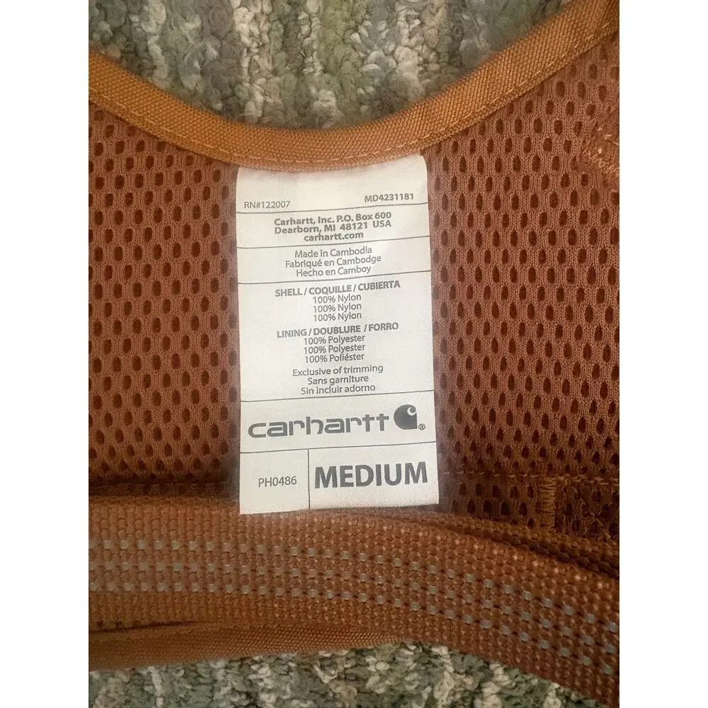 NWOT Carhartt brown nylon duck no pull dog harness in medium